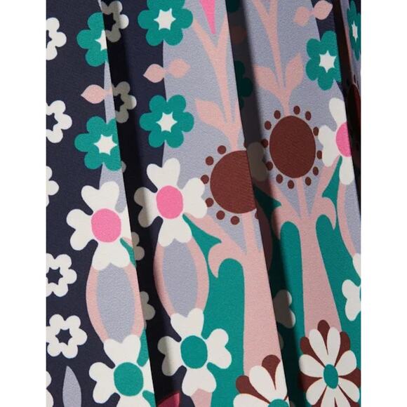 Boden Musgrave Skirt Pleated Black Pink Purple Floral Midi Elegant Glam 4 NWOT - Picture 5 of 12